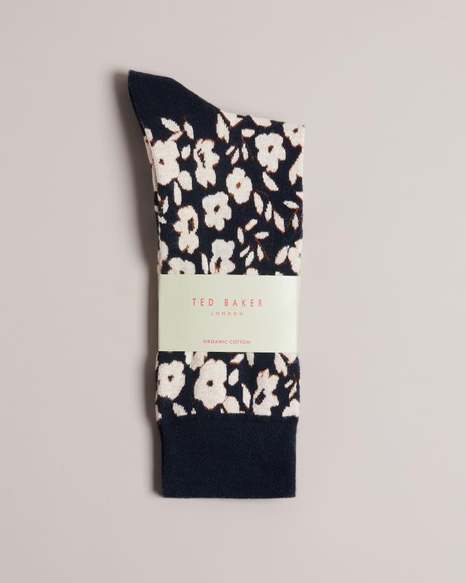 Chaussette Ted Baker Floral Jacquard Crew Bleu Marine Homme | LQI-29959950